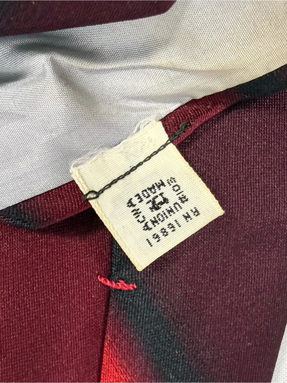 Vintage ACWA Union Made Swiss Weighted Silk Red‎ Black Stripe Necktie 54